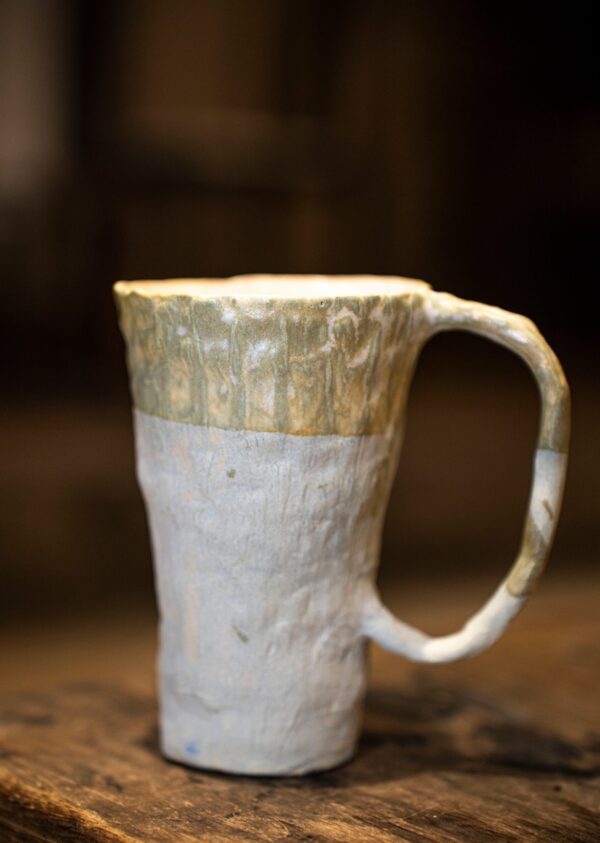 Buckwheat Clay Mug Ash Gold No.001-B pottery cup